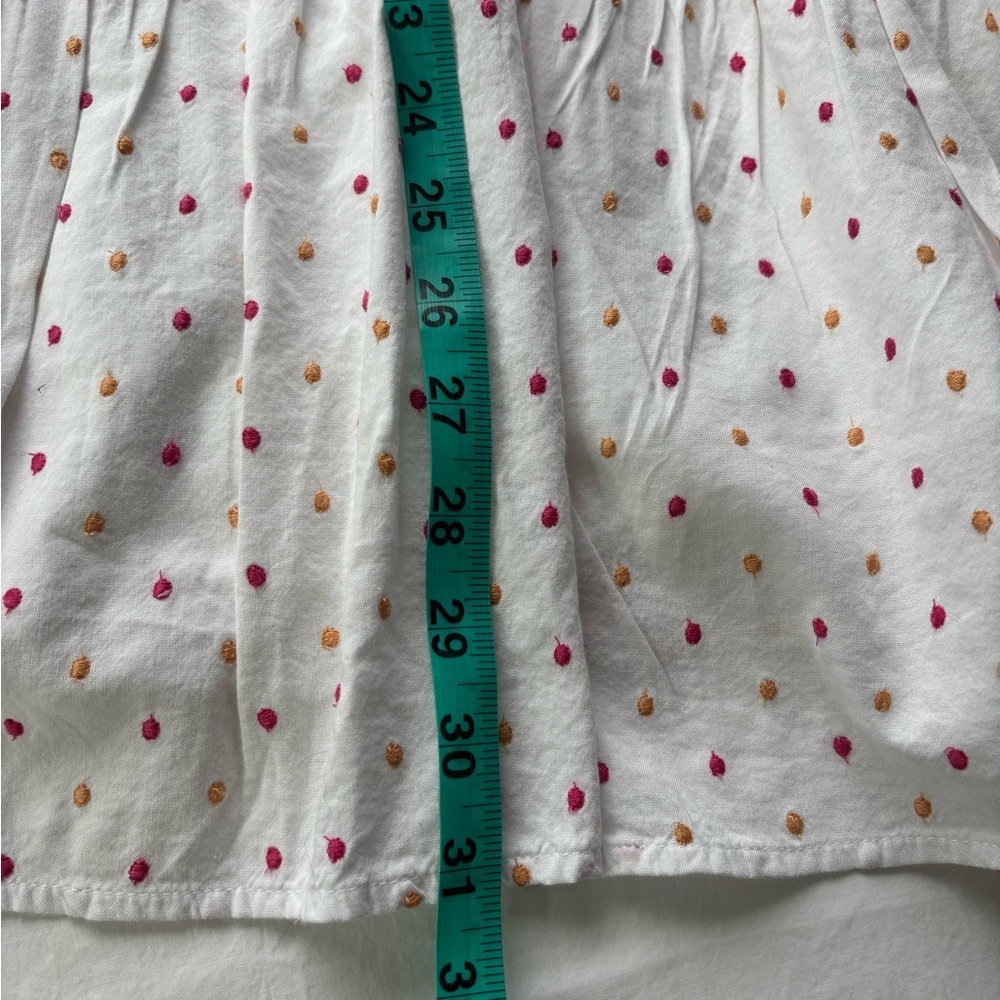 🤍LOFT White Midi Dress Pink Lace Accents Lined Comfy Soft Cotton Blend M🤍 - Picture 7 of 12